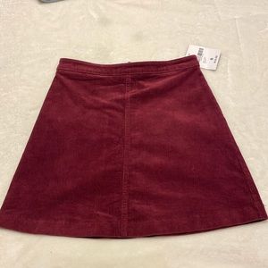 Maroon corduroy skirt